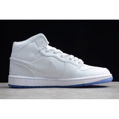 Nike Air Jordan 1 Mid Beyaz / Platini Basketbol Ayakkabısı Türkiye - QN9FMD6H